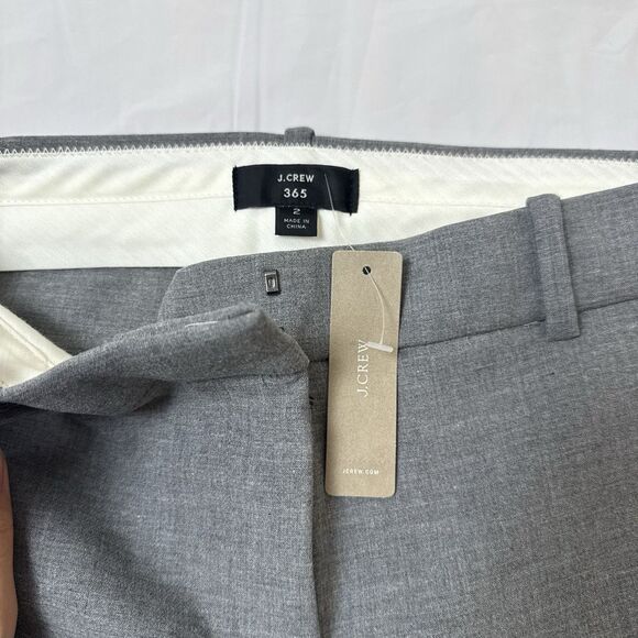 J Crew | New Gray Straight Leg Business Slacks Pants Size 2 - Picture 2 of 9
